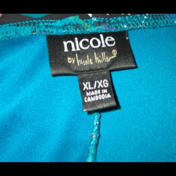 Long Blue Pattern Dress Size XL - Picture 2 of 3